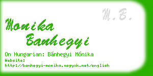 monika banhegyi business card
