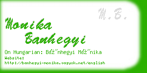monika banhegyi business card